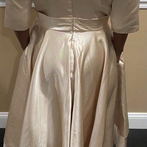 Brand New Double Layer A-Line Satin Dress